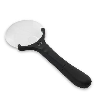 Håndlup 2,5X/6X forstørrelse Ø88/Ø21 mm linse og 2xLEDs